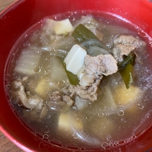 牛肉と餅の韓国風スープ